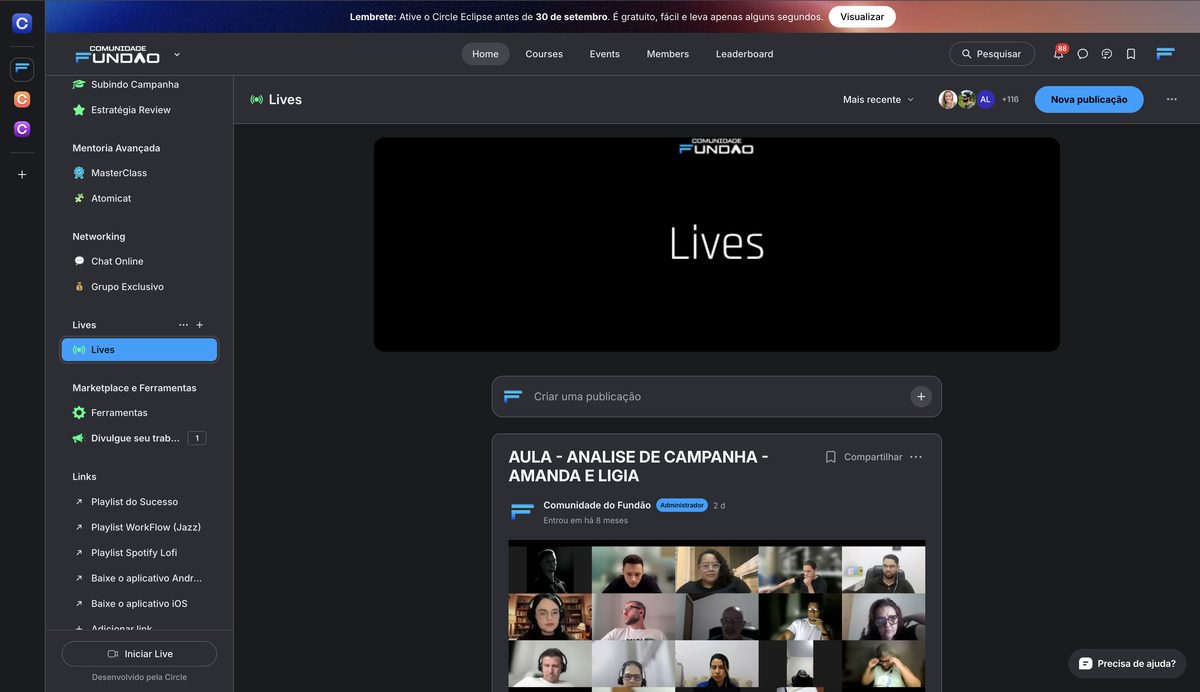 Lives da Comunidade do Fundão